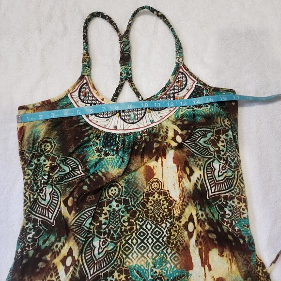 VTG Y2K Beaded Halter Embroidered SZ L Boho Festival Fairy Wst Tie Whimsy Gypsy - Picture 6 of 8